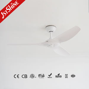 1stshine Ventilateur <span class=keywords><strong>de</strong></span> plafond 3 pales en plastique Ventilateur <span class=keywords><strong>de</strong></span> plafond blanc à économie d'énergie avec télécommande - Product Image 1
