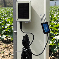 Capteur de sol sans fil solaire 8-en-1 LoRa pour transmission de données longue portée : PH, humidité, température, NPK, conductivité, TDR