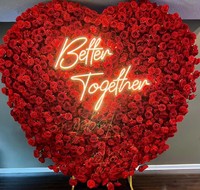 Enseigne néon LED personnalisée « Better Together », lumières néon pour proposition de mariage et décoration de fête, cadeau personnalisé, art mural pour la maison, chambre à coucher