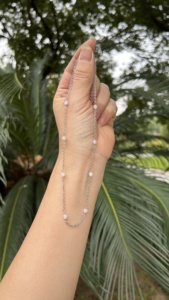 สร้อยคอจี้ไข่มุกบาร็อคทรงหนา สไตล์ทันสมัย ทำมือสำหรับฤดูร้อน ชุบทอง 18K คุณภาพสูง ดีไซน์มินิมอล - Product Image 4