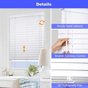 2 "עץ faux עץ מעוור עם חמלכותיים חדי, שלג לבן פוקסוד ventian <span class=keywords><strong>pvc</strong></span> - Product Image 5