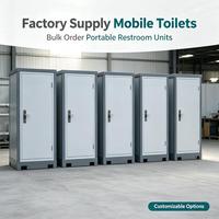 Cabine de toilettes mobile moderne à double unité, facile à assembler, pour événements temporaires en extérieur, avec douche