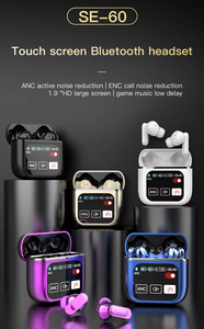 Audífonos SE60 ANC ENC 2024 Nuevo Diseño BT5.3 TWS con Pantalla Táctil LCD Digital, Audífonos Inalámbricos Intrauditivos - Product Image 5