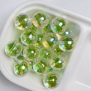 16mm Uv Candy <span class=keywords><strong>Disco</strong></span> Ball Facettes Transparent clair Rond Bubble Gum Perles pour DIY Porte-clés - Product Image 4