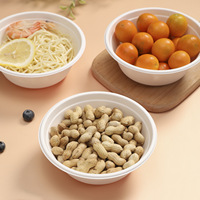 Bols en papier jetables 100 % biodégradables personnalisés pour soupes, compatibles micro-ondes, tailles 12 oz et 16 oz, pour fêtes, usage domestique et contenants alimentaires