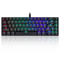 Motospeed CK67 clavier de jeu mécanique 67 touches rvb rétro-éclairé filaire ordinateur bureau rouge bleu interrupteur ABS Keycap pour Mac Windows