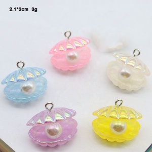3D Pearl Shell Resin Pendant <b>Charms</b> <b>for</b> DIY Earrings Necklace <b>Bracelet</b> Jewelry Making Handmade Keychain Accessories Colgantes - Product Image 5