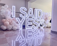 Lettres et chiffres géants en métal pour application mobile, 3 pieds, 4 pieds, néons LED RGB, pour décorations de mariage, événements, location, toile de fond de scène