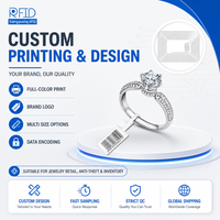 Etiqueta RFID Flexible Pequeña para Joyería, Etiqueta de Seguridad Imprimible Antirrobo para Vitrinas de Joyería, Control de Inventario
