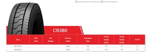 ยางเรเดียลสำหรับรถบรรทุกหนักแบบใหม่ ขนาด 310/80R22.5 รุ่น CR380 สำหรับรถกึ่งพ่วง - Product Image 4