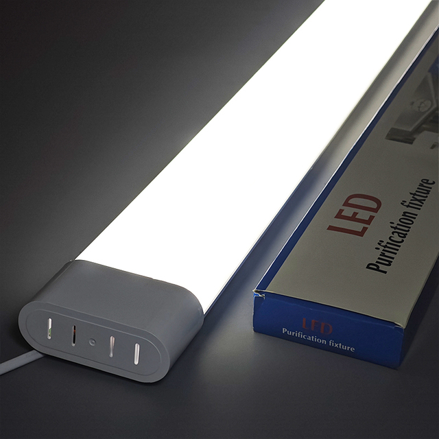 T8 LED Purification Lamp with Crystal Cover Batten Tube Prismatic Diffuser Linear Light 60W 80W 100W IP44 CRI80 1.2m