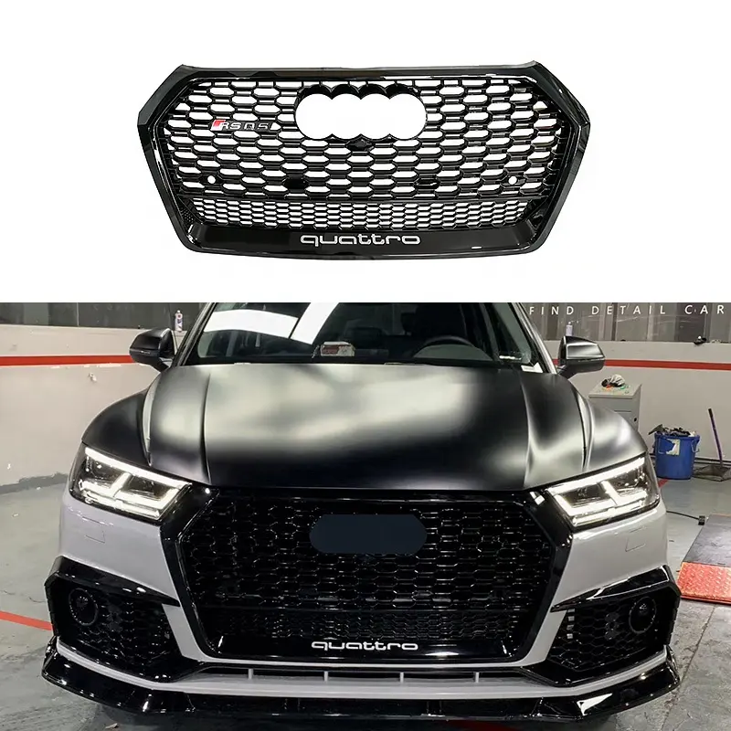 RSQ5 Stijl Auto Grill Voor Audi Q5 SQ5 Honeycomb Front Grill Voor Audi Facelift Grille Vervanging Modificatie 2018 2019 2020