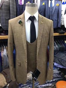 Di alta Qualità Slim Fit Smoking Dello Sposo Abiti Da Sposa di Modo Convenzionale di Promenade Del Partito di Sesso <span class=keywords><strong>Maschile</strong></span> Giacca 3 Pezzi Best Men Suit Terno - Product Image 2