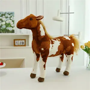 Lifelike Soft Farm Animal Stuffed Toy Home Decorations Sleeping Pillow Stuffed Plush Horse Toys