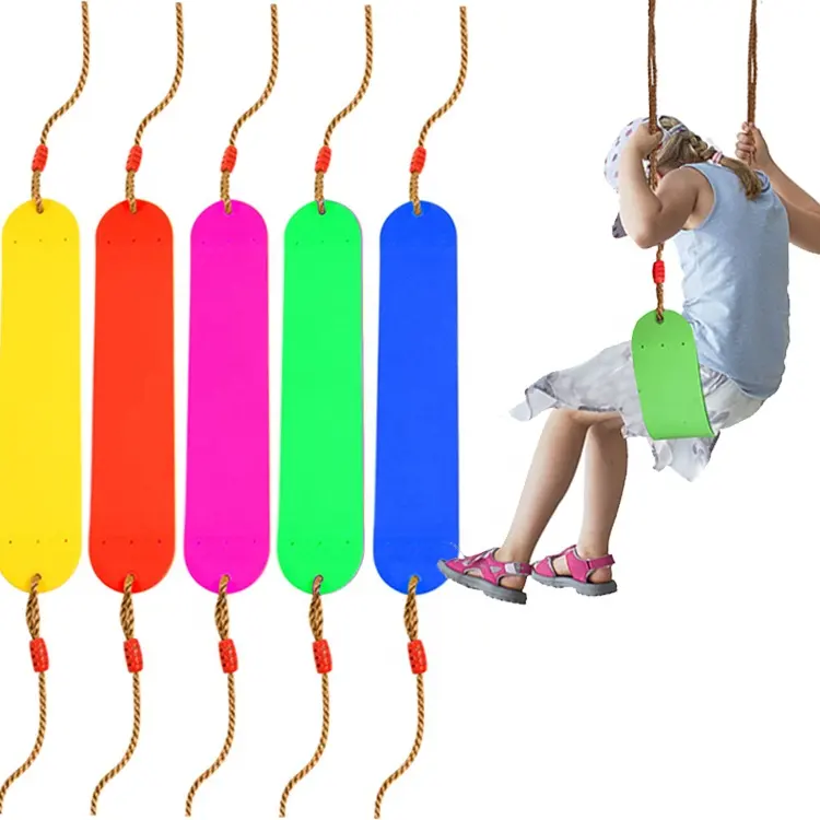 ملحقات ملعب الأطفال في الهواء الطلق سهلة التركيب متعددة الألوان EVA مقاعد متأرجحة شديدة التحمل بحبال قابلة للتعديل
