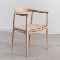 Chaise de salle à manger nordique en bois massif JP avec coussin moelleux, chaise de loisirs Wabi-Sabi pour la maison, le bureau, l'hôtel, le restaurant, la salle de bain