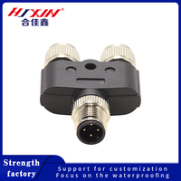 Usine Direct M12 Pin Étanche Tee Y-Type Capteur Connecteur Personnalisable Mâle-Femelle Joint Aviation Terminal Plug Bloc Type