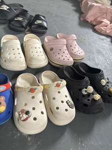 AS006 оптовая продажа подержанной обуви для Crocs обувь для детей чистая и красочная летняя б/у детская обувь для продажи - Product Image 5