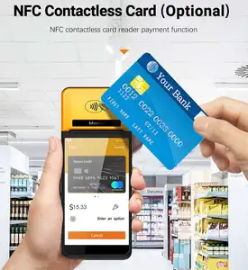 Mesin Pos 5.5 Inci Genggam Android Pos Terminal dengan Thermal Printer Barcode Scanner Nfc Pembaca Kartu Sistem Pos Genggam