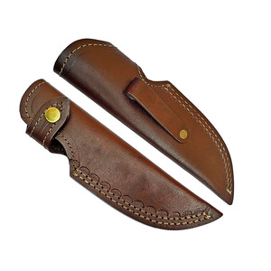 Étui à couteau en cuir véritable pour camping et extérieur, design personnalisé, étanche, pour vente en ligne - Product Image 1