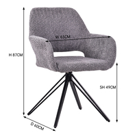 Échantillon Gratuit - Vente en Gros - Tissu d'Ameublement Confortable - Chaise de Salle à Manger Design Nordique Moderne Minimaliste pour Restaurant