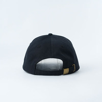 Gorra de lujo de 5 paneles estilo streetwear oscuro, negra, con efecto desgastado vintage, logotipo bordado 3D personalizado y visera con efecto destruido, estilo Hip Hop