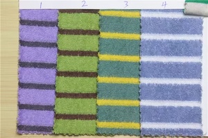 Nhà Máy Cung Cấp Cổ Phiếu Sẵn Sàng Mềm Sợi Nhuộm Đan Màu Sọc Bông Terry Khăn Vải - Product Image 6