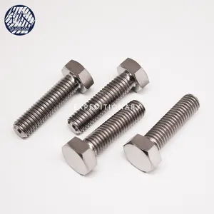 Gr2 Gr5 DIN 933 Titanium Fasteners Hex Bolt