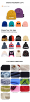 Gorro de Invierno Cálido con Forro de Satén y Logotipo Bordado Personalizado HKZB para Mujer y Hombre, Gorro Protector para el Cabello