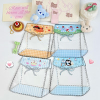 Sachets refermables à fermeture éclair en forme de dessin animé, pochettes cadeaux fantaisie et mignonnes, sacs à collation pour petits articles, sachets de rangement portables