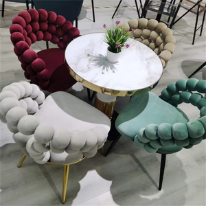 Silla de <span class=keywords><strong>Comedor</strong></span> Moderna de Lujo Ligero con Estructura de Acero y Asiento Acolchado Suave, Ecológica y Ligera para el Hogar o Cafeterías - Product Image 1