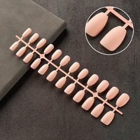 Nuevo lanzamiento Matte Short Coffin Press en las uñas Alta calidad 24PCs Puntas de uñas artificiales