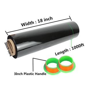 Đen PE đóng gói CuộN strech phim cho bao bì <span class=keywords><strong>Stretch</strong></span> bọc nhựa Pallet bọc LLDPE Đen Bộ phim kéo dài - Product Image 2