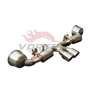 Collecteur d'échappement Vortex Catback Porsche 992 GT3 4.0 2022-2025 Acier inoxydable 1,5 mm Poli miroir Système de silencieux de tuyau d'échappement - Product Image 1