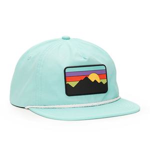 Casquettes Snapback non structurées à 5 panneaux avec logo en caoutchouc personnalisé et cordon en nylon - Product Image 3