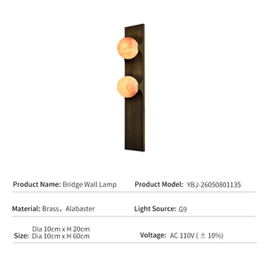 Alabaster Wall Lamp Brass Natural Stone Sconce Modern Luxury Moon Globe <b>Light</b> Designer Bedside <b>Corridor</b> Hotel Art Luminaire - Product Image 2