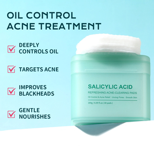 Disques de coton nettoyants pour l'acné à l'acide salicylique IREV, marque privée, 80 unités, hydratants et apaisants pour peaux acnéiques, OEM - Product Image 3
