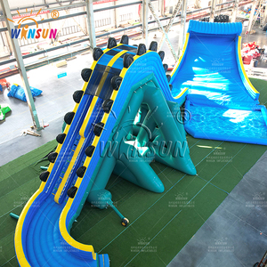 Winsun-Parque acuático inflable con toboganes y Castillo, tamaño grande, PVC, certificado CE, fácil instalación - Product Image 4