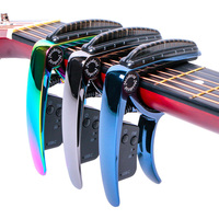Rechargeable Premium Custom Color Guitar Capo Tuner Combo Large LCD Display Electronic Tuner Meta Accessory for Guitar/Ukulele