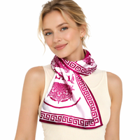 Écharpe longue en soie 100% ZF ZETA PHI BETA Sorority pour femmes, imprimée numériquement, personnalisée, douce pour la peau, toutes saisons, idéale pour les remises de diplômes