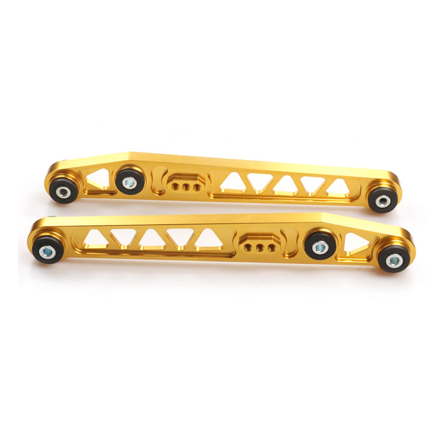 Pair Billet Aluminum Rear Lower Control Arm with Silicone Bushings for 96-00 Civic EK JDM Suspension Mod Parts