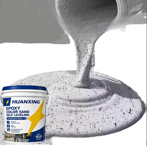 Revêtement <span class=keywords><strong>de</strong></span> sol en marbre liquide autolissant, résistant à la pression, en époxy, avec sable coloré, imperméable et fini pierre. - Product Image 1