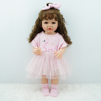 Muñeca Reborn de Silicona Sólida de 22 Pulgadas con Certificado CPC, Muñecas Reborn Realistas, Muñeca de Silicona Suave para Niñas