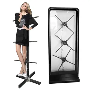 human 3d holographic display fan with arclyic case for large exhibition display hologram