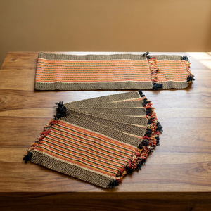 Bohemian Rectangle Table <b>Runner</b> With Fringe Edge <b>Washable</b> Decorative Placemat For Living Room Bedroom <b>Kitchen</b> - Product Image 5