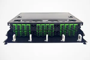 1U 19" Rackmount Fiber Optic Patch Panel 24 Port Rack Mount Fiber Distribution Panel