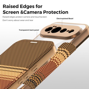 Funda Protectora de Teléfono de Cuero PU con Textura de Fibra de Carbono Magnética al por Mayor para Google Pixel 11 10 Pro XL con Soporte para Tarjetas - Product Image 2