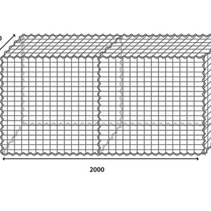 Gegalvaniseerd Gabion Matras 200X100X50 Gelaste Schanskorven Doos Bal Mand In Mexico