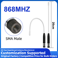 Antenne souple verticale à longue portée 868 MHz 10 dBi avec connecteur S-MA mâle, entièrement flexible, pour modules sans fil IoT LoRa GT-800