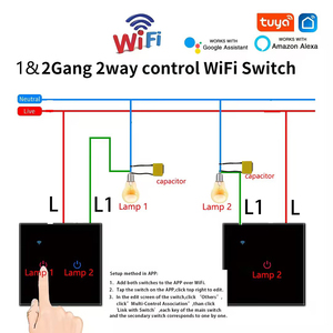 Control remoto inteligente para el hogar, interruptor táctil de PC de <span class=keywords><strong>3</strong></span> bandas, WIFI, interruptores de luz de pared de la UE, interruptor de cortina automático, 220V, 16A, vida inteligente - Product Image 6